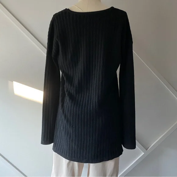 Smartwool Shadow Line V-Neck Ribbed Wool Sweater - S - Picture 4 of 13